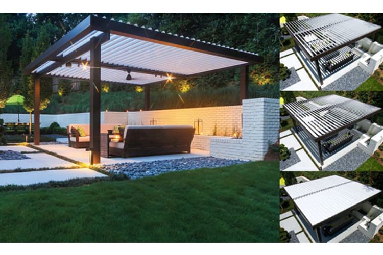 Aluminium pergolas for terraces and hospitality