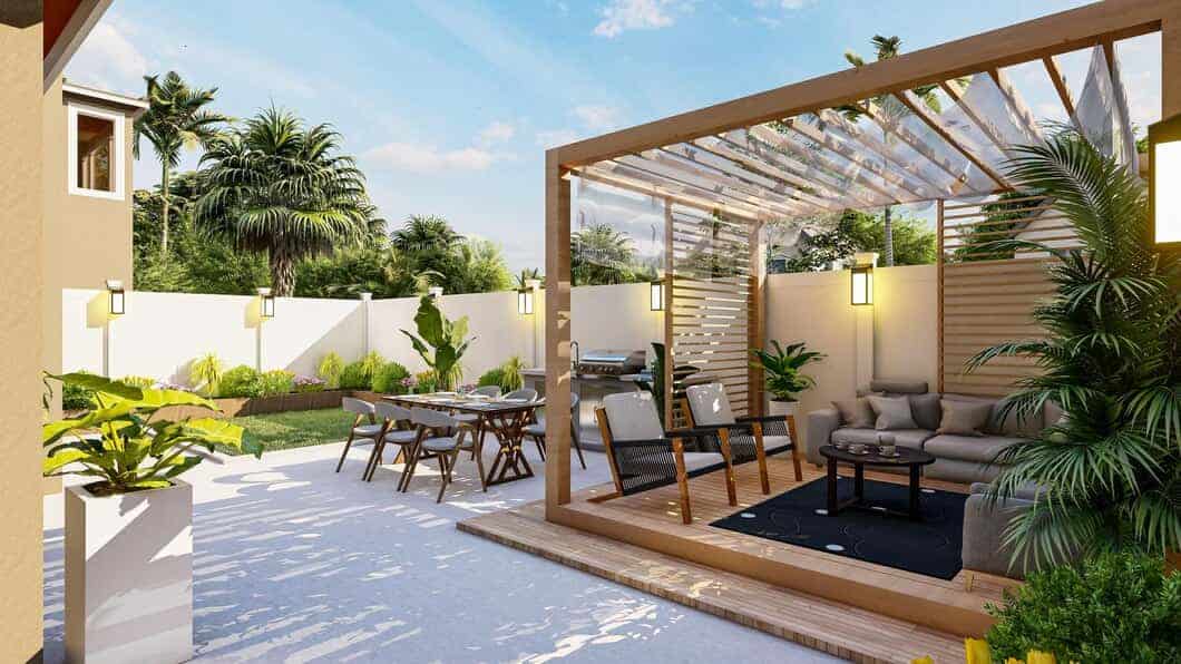 additional living space with pergola turkey
